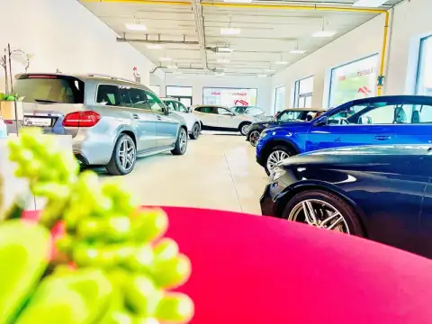 MKAA Showroom mit Blumen und Fahrzeugen